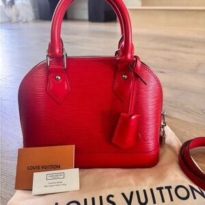 Louis Vuitton Alma BB Epi Leather Poppy Red